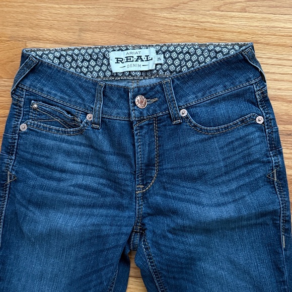 ARIAT R.E.A.L. Bootcut Jeans 27R Women 32” Ins Western Cowgirl Stretch - Picture 2 of 5